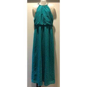 Bisou Bisou Maxi Dress Size 12 Metal Collar